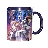 機動戦士ガンダム 陶器製ウォーターカップ かわいい柄 マグカップ 家庭用ティーカップ食洗機対応カフェ マグカップ Navy Blue