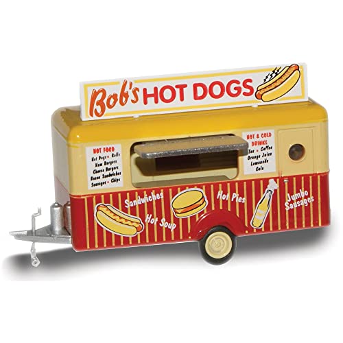 Modelo a escala 1:87 remolque de comida móvil Bob's Hot Dogs