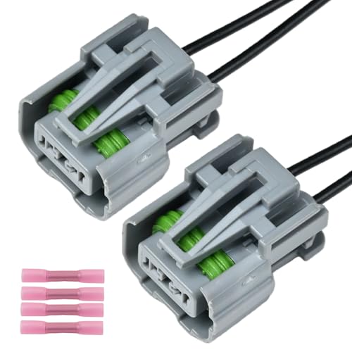 2PCS Front Fog Light Connector Harness fit for Chevy Silverado Suburban Tahoe 2007-2014, for GMC Sierra Yukon 2007-2014, Ford Escape 2007-2012, Subaru BRZ 2013-2016, Pigtail Plug Wiring Harness