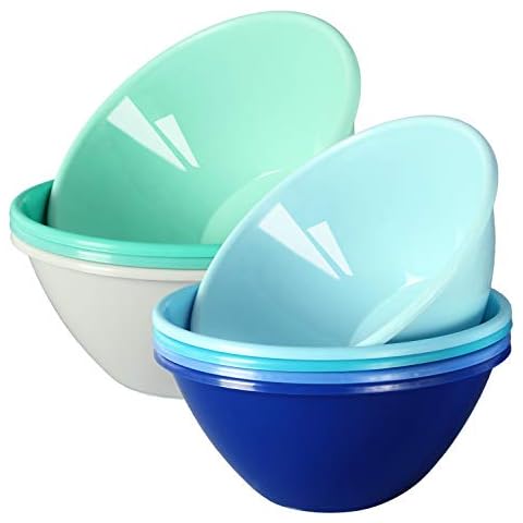 Cuenco Plástico Youngever 1L (9 Paquetes, 9 Colores) Cover
