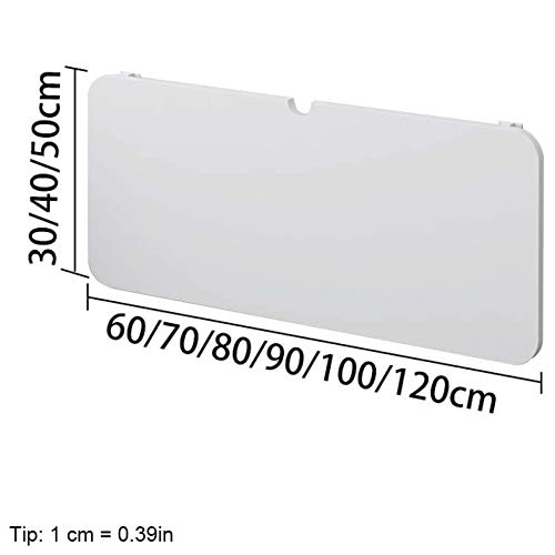 Table murale pliante blanche 120x50 cm LUNEZY avec passe-câble - 7