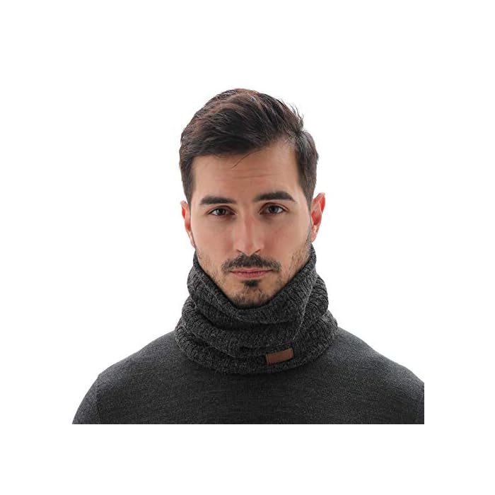 NovForth Winter Neck Warmer Fleece Lined Infinity Scarf - Image 5