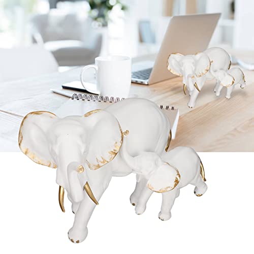 Figurines d'éléphant blanche décoration maison rangement bijoux bagues 22cm - 6