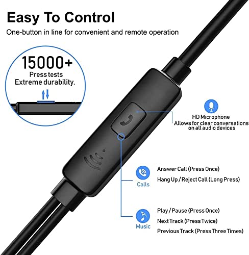 Kirababy Smart Fish Finder Earbuds Wired With Microphone, Noise Isolating In-Ear Headphones, Powerful Heavy Bass, High Definition, Earphones Compatible With Most 3.5Mm Jack #TOP3