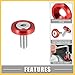 REPAIROCK Car Bumper Fender Washer Bolt M6x20mm Engine Bay Dress Up Kit Stainless Steel Red (Set of 25) Auto Replacement Parts