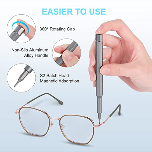 Egmen Precision Screwdriver Set, 24 In 1 Small Screwdriver Set, Magnetic Mini Screwdriver Set, Sturdy Electronic Screwdriver Set For Maintenance Pc, Eyeglass, Mobile Practical Precision Tools Kit #TOP3