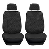 TLH Prestige 79 Diamond Stitch Black Neosupreme Car Seat Cushions, Two Pack Seat Covers for Cars Tru