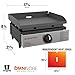Blackstone 1971 Original 17” Tabletop Griddle with Stainless Steel Front Plate, Powder Coated Steel, Black
