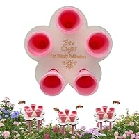 Feliciay Bienen-Insekt-Trinkbecher,Bienenbecher, Bienen brauchen sichere Orte zum Trinken,Bienen brauchen sichere Trinkplätze,Durstige Bestäuber brauchen Trinkwasser(Rosa)