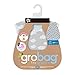 Tommee Tippee Grobag Baby Cotton Sleeping Bag, Sleeping Sack - Warm 2.5 Tog for 60-68 Degree F - Fluffy Clouds - Medium Size, 6-18 Months, Grey