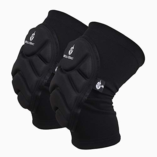 WOSAWE Rodilleras de Protección, Elástica Alta Compresión de Rodilla Soporte para Crossfit, Voleibol, Bicicleta, Baloncesto, Saltar, Correr - 1 Par M
