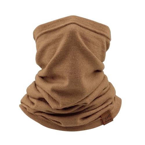 Image of ACUSHLA 100% Merino Wool Neck Gaiter Men Women Winter Ski Face Mask Scarf