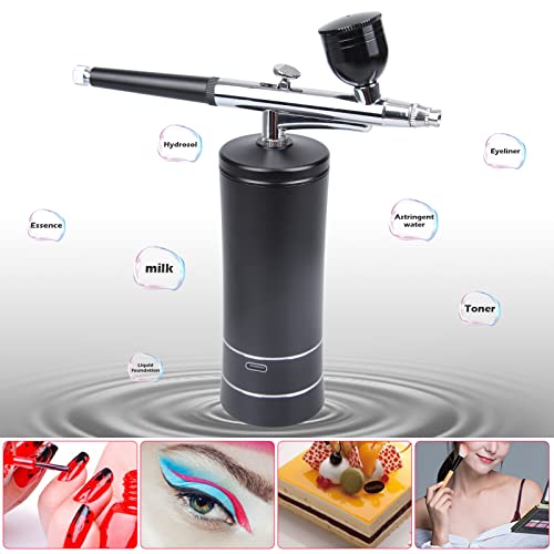 Rhinowisdom Upgraded Airbrush Kit With Air Compressor, Portable Cordless Auto Airbrush Gun Kit, Rechargeable Handheld Airbrush Set For Makeup, Nail Art, Model Coloring,Cake Decor, Tattoo #TOP5