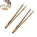 Toruiwa Lot de 2 pinces à thé en bois pour grille-pain, salade, barbecue (droite)