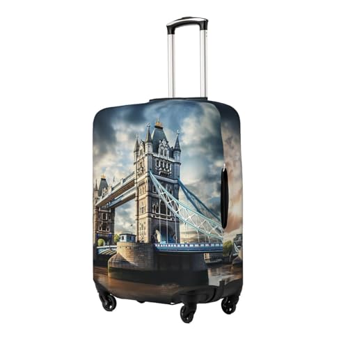 Historic Old Tower Bridge London Print Luggage Suitcase Cover Protector Luggage Washable Covers With Concealed Zipper2