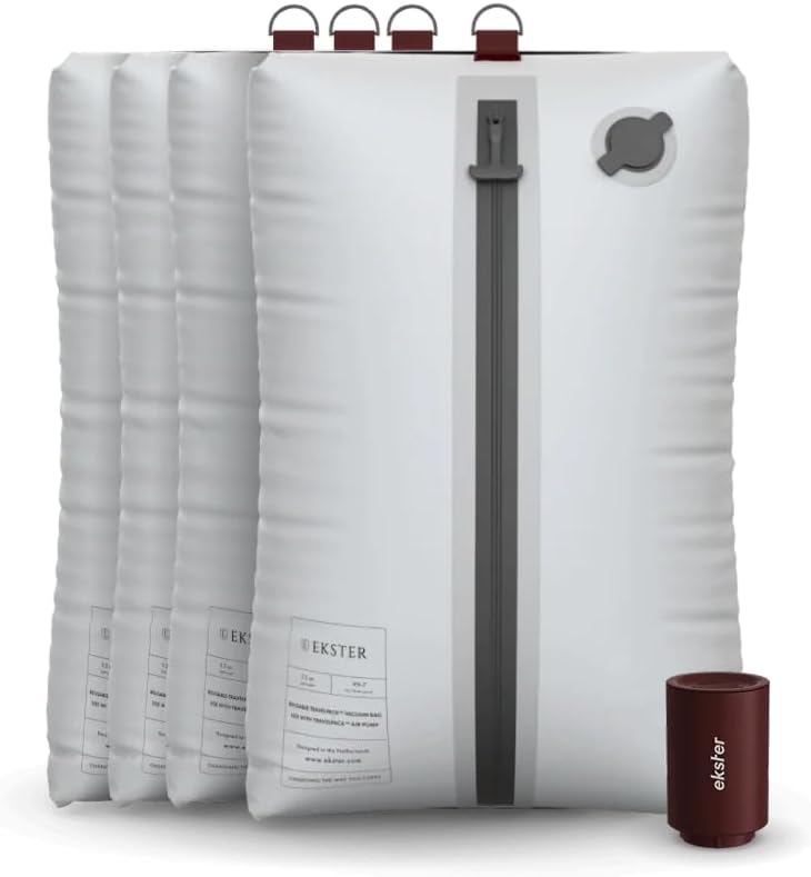 Ekster Travel Pack Vacuum Kit – Travel Vacuum Bags with Pump