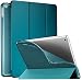 Produktbild ProCase Dreifach Hülle für iPad 10.2 Zoll 2019 7th Gen/2020 8th Gen (A2197/A2198/A2200) WEICH TPU Schutzhülle, Dünn Leicht Smart Cover Case Shale mit Luzid Frosted Rücken -Teal