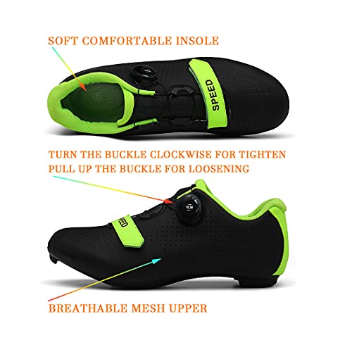 image for Solamni Women's Road Cycling Shoes and Delta Cleats Combo, Indoor Exer