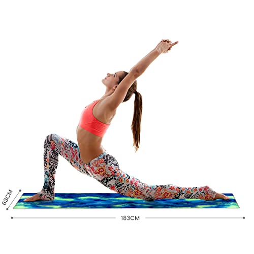 Yoga Towel - Tie-Die Textures Non-Slip Yoga Towel With Bag - Odorless And 100% Absorbent Microfiber Sweat Towel - Yoga Towel Mat For Hot Yoga, Bikram And Pilates - 24''X72'' Hot Yoga Towel #TOP7