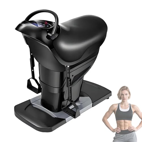 YIYIRAN Simulatore Elettrico di Equitazione, Attrezzo Elettrico per Addominali, con Funzione Bluetooth, Regolazione a 20 velocità, Monitoraggio delle Calorie, Attrezzatura Fitness per Vita E Gambe