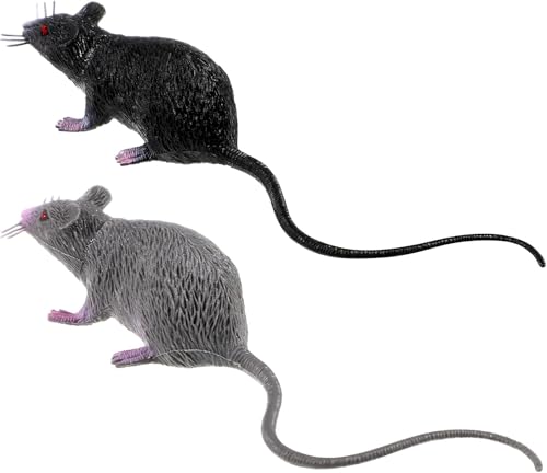 2 Stück Gefälschte Ratten Kunststoff Maus Modell Figuren Realistische Gruselig Ratten Spielzeug Halloween Deko Kinder Tricks Streiche Requisiten Spielzeug für Party- und Scherzartikel, Ornamente 2 Stück Gefälschte Ratten Kunststoff Maus Modell Figuren Realistische Gruselig Ratten Spielzeug Halloween Deko Kinder Tricks Streiche Requisiten Spielzeug für Party- und Scherzartikel, Ornamente