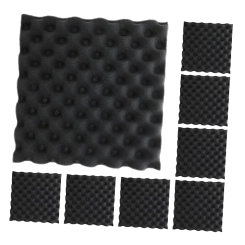 ibasenice 8-pack Self-adhesive Acoustic Panels High-density Soundproof Wall Insulation for Home Studio and Bedroom 30x30x2cm Eggcrate Foam Sound Absorbing Materials