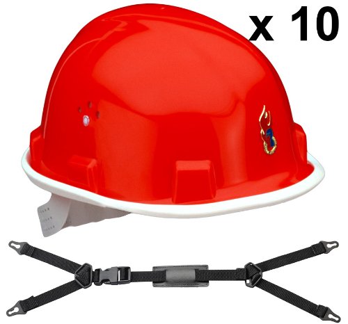 Preisvergleich Produktbild Jugend-Feuerwehr-Helm Gabelkinnriemen 10er Pack