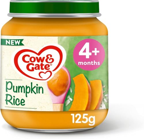 Cow & Gate Pumpkin Rice Baby Food Snack Jar 4+ Months 125g