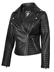 Nickhol Black Leather Jacket Women