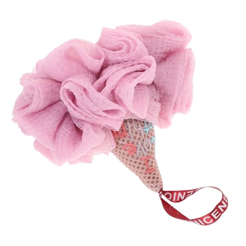 Veemoon Bola de Baño con Forma Helado Exfoliante para Ducha Esponja Jabonosa de Malla Suave para Limpieza Corporal Color Candy Fácil de Usar para Hogar y Viaje Color