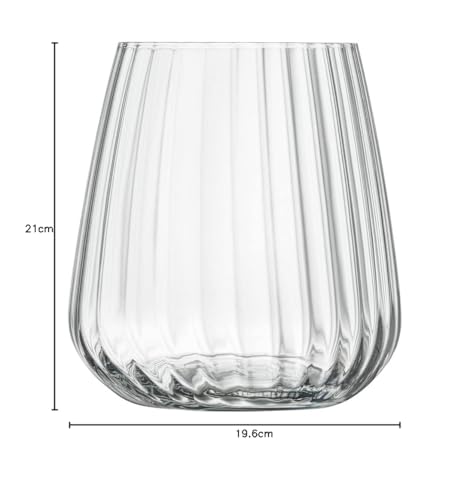 Luigi Bormioli Old Fashioned Glasses 450ml x 4: Crystal Glassware, Dishwasher Safe, Transparent - Image 3
