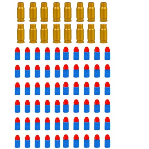 Image of 60 Quantity Foam Bullets and 16 Quantity Bullet Shells | Toy Gun Not Included