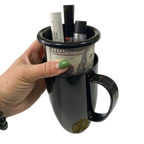 Genérico Botella Escondite Secreto | Taza De Café Reutilizable Con Compartimento Oculto - Contenedor Portátil De Bebidas Para Estudio Gimnasio Camping Al Aire Libre Desplazamiento Diario