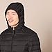 Amazon Essentials Men's Lightweight Water-Resistant Packable Hooded Puffer Jacket, Black, X-Large