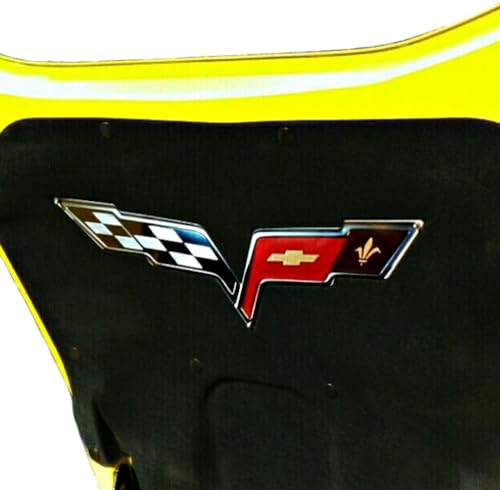 C6 Corvette Crossed Flag Underhood Emblem