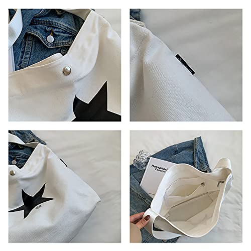 Fashion Star Canvas Shoulder Bag For Men And Women Casual Big Travel Bag Leather Messenger Bag #TOP6