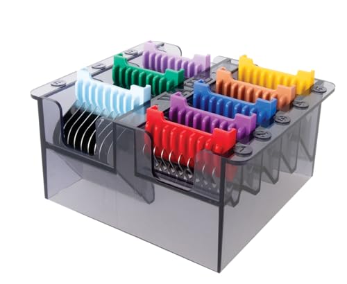 Rotschopf24 8er Set Metall-Aufsteckkämme/Aufschiebekämme/Aufsätze für Aesculap Akkurata Schermaschine + Box mit Deckel + Tasche