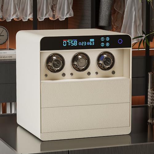 ZL ZELing Jewelry Box with Watch Winder, Fingerprint and Password