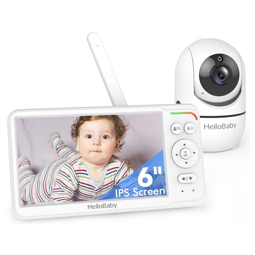 HelloBaby 6" IPS Screen Baby Monitor