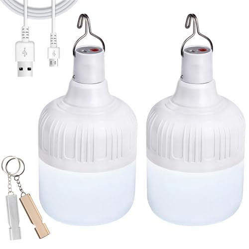 2Pcs Camping Lights,Camping Lantern LED Work Light Bulb USB Rechargeable Lighting Dimmable,30W 2000 Lumens 5 Lighting Modes,Portable Tent Light for Emergency,Camping,Patio,Garden,BBQ,Hiking,Fishing 2Pcs Camping Lights,Camping Lantern LED Work Light Bulb USB Rechargeable Lighting Dimmable,30W 2000 Lumens 5 Lighting Modes,Portable Tent Light for Emergency,Camping,Patio,Garden,BBQ,Hiking,Fishing
