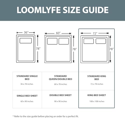 Image of LOOMLYFE 300 TC Microfiber XXL Soft Cotton Super King Size Bedsheet for Double Bed, King Size 108 Inches X 108 Inches, 9 Feet, 275 X 275 cm with 2 Large Size Pillow Covers - RedPinkFlowers