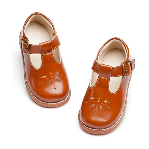 Image of PHIRAMIN Toddler Girl Mary Jane Dress Shoes-Little Girl School Uniform Shoes for Wedding Party