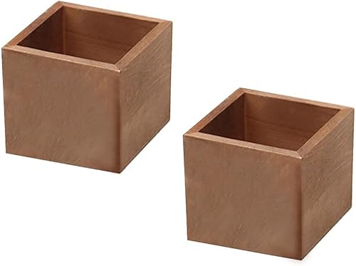 123Arts 2pcs sostenedores de madera del paquete del azúcar, titulares de la bolsa de té, bolsas de café del azúcar cajas de almacenamiento