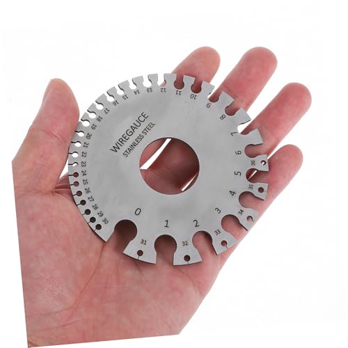 Gatuida 2 piezas Juego de Herramientas de Inspección de Soldadura de Acero Inoxidable Medidor de Grosor de Metal Preciso Medidor de Diámetro de Alambre para Uso en Hogar y Auto miniatura 4