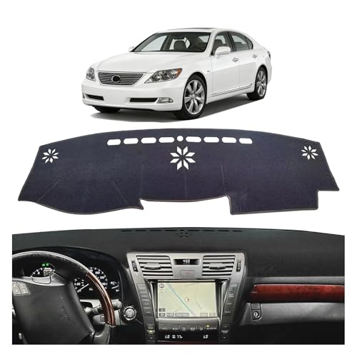 HEDAQI for Lexus LS460 LS600H Dash Cover 2012 2011 2010 2009 2008 2007 LS (for Left Hand Drive), Dashboard Cover for Lexus Interior Accessories Non-Slip Pad Sunshield, Grey