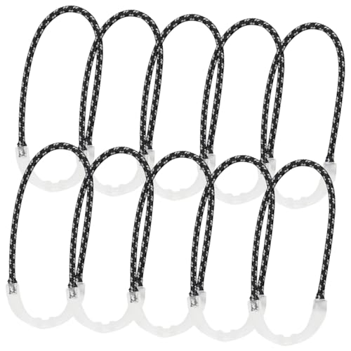 KICHOUSE 10Pcs Luminous Zipper Pulls Outdoor Zipper Ropes for Jackets Backpacks and Bags Durable Replacement Puller Helpers for Clothing Projects and DIY