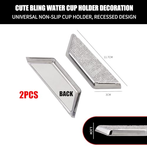 Image of Bling Water Panel Frame Cover Sticker Fit for Honda Accord 2024, Shiny Crystal Car Interior Accessory. (Silver 6)