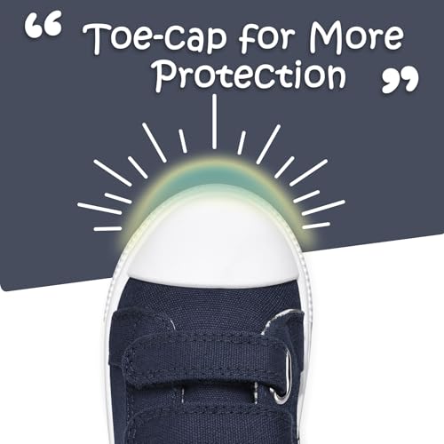 Image of K KomForme Toddler Shoes, Hook & Loop Canvas Sneakers for Boys and Girls | Slip-on, Lightweight, Comfortable