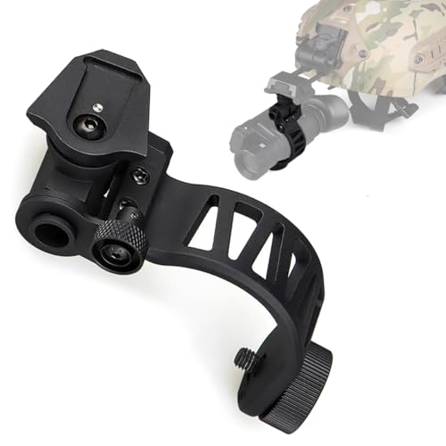 Chestnut-YX Tactical Aluminum Alloy Metal PVS 14 J Arm Mount Night Vision Goggles for Helmet NVG Mount Dovetail Mount Rhino Mount Compatible with All Models PVS-14 & L4G24