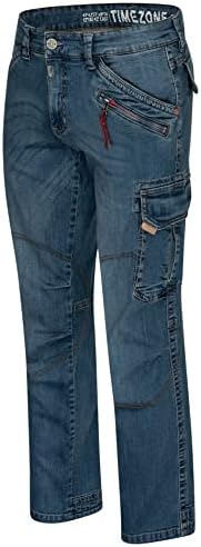Timezone Męskie spodnie cargo Benito TZ 3387 Scrub Blue Wash